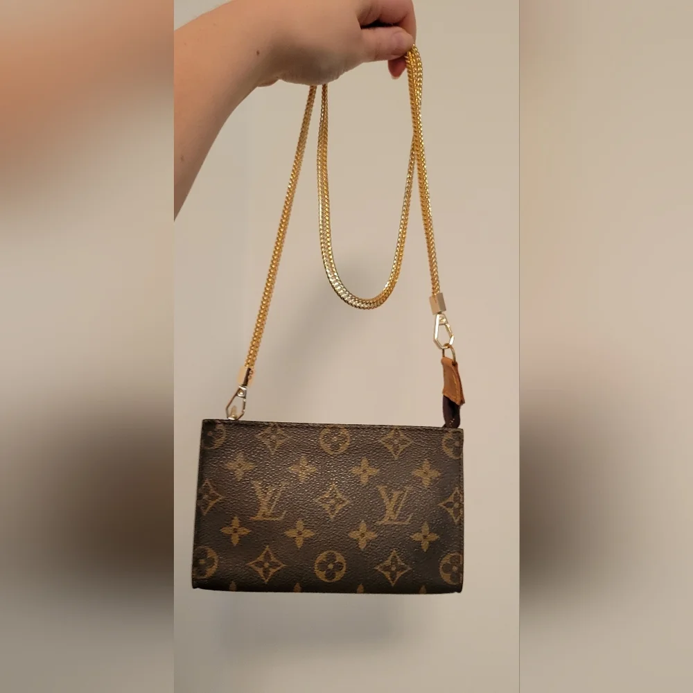 Authentic Louis Vuitton Dark Brown Monogram Pouch !!! - Picture 4 of 12